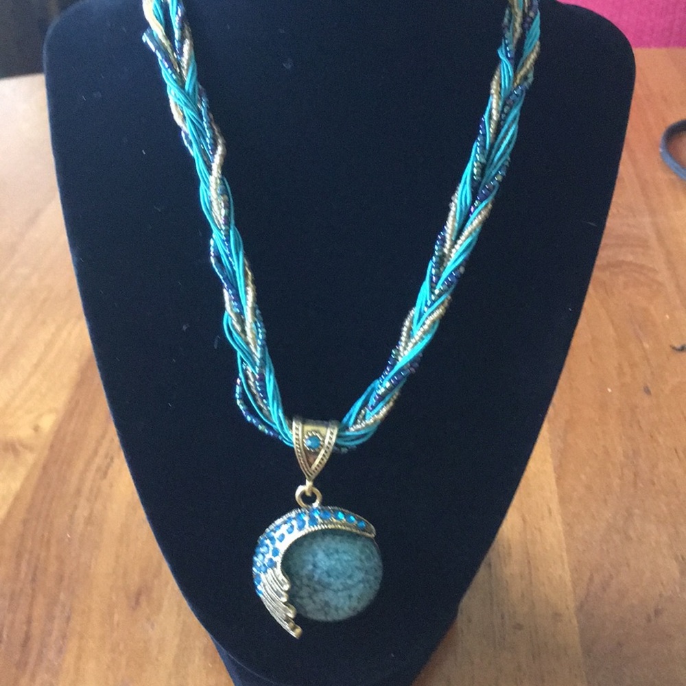 Rhinestone beaded necklace